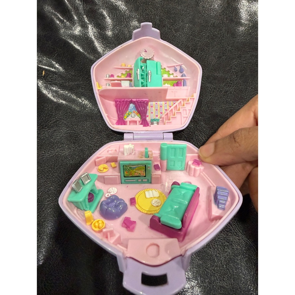 Polly Pocket Lavender Compact House Playset Vintage Bluebird Toys‎ - Picture 2 of 5